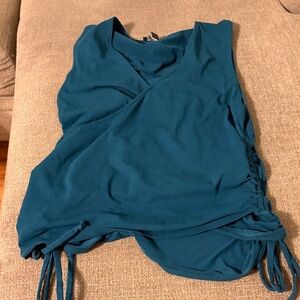 INC International Concepts Teal Wrap Tank Top